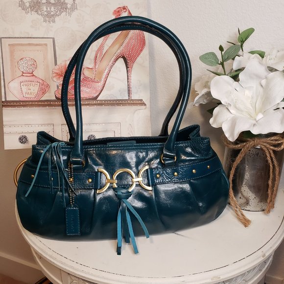 Handbags - SERETA Teal Shoulder Handbag
